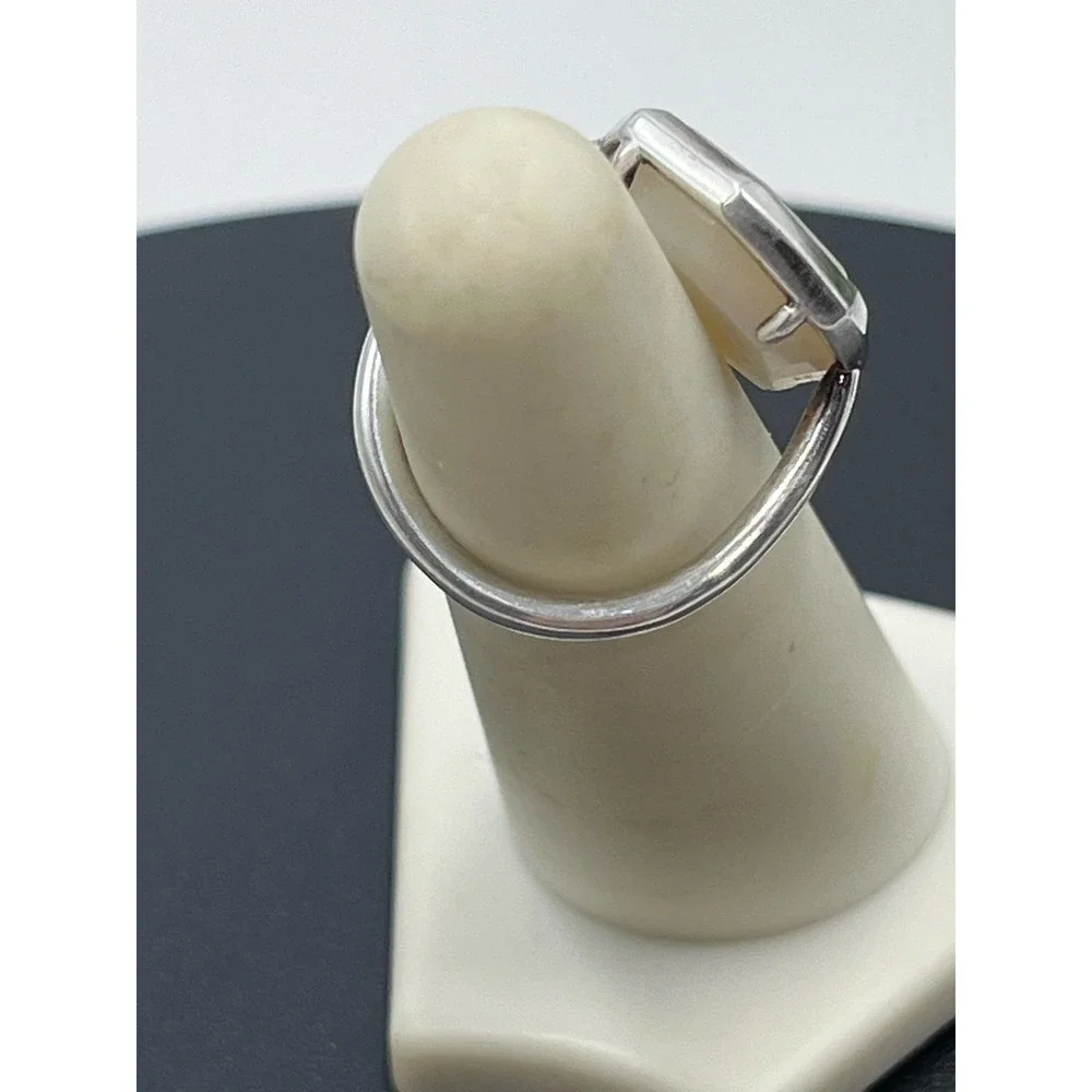 Kendra‎ Scott Mother of Pearl Davis Sterling Silver Cocktail Ring Sz 5